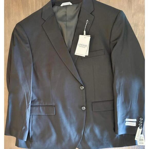 Lineage Other - Men’s Suit Lineage Black Modern Fit Blazer 52R & Pants 47W x 36L